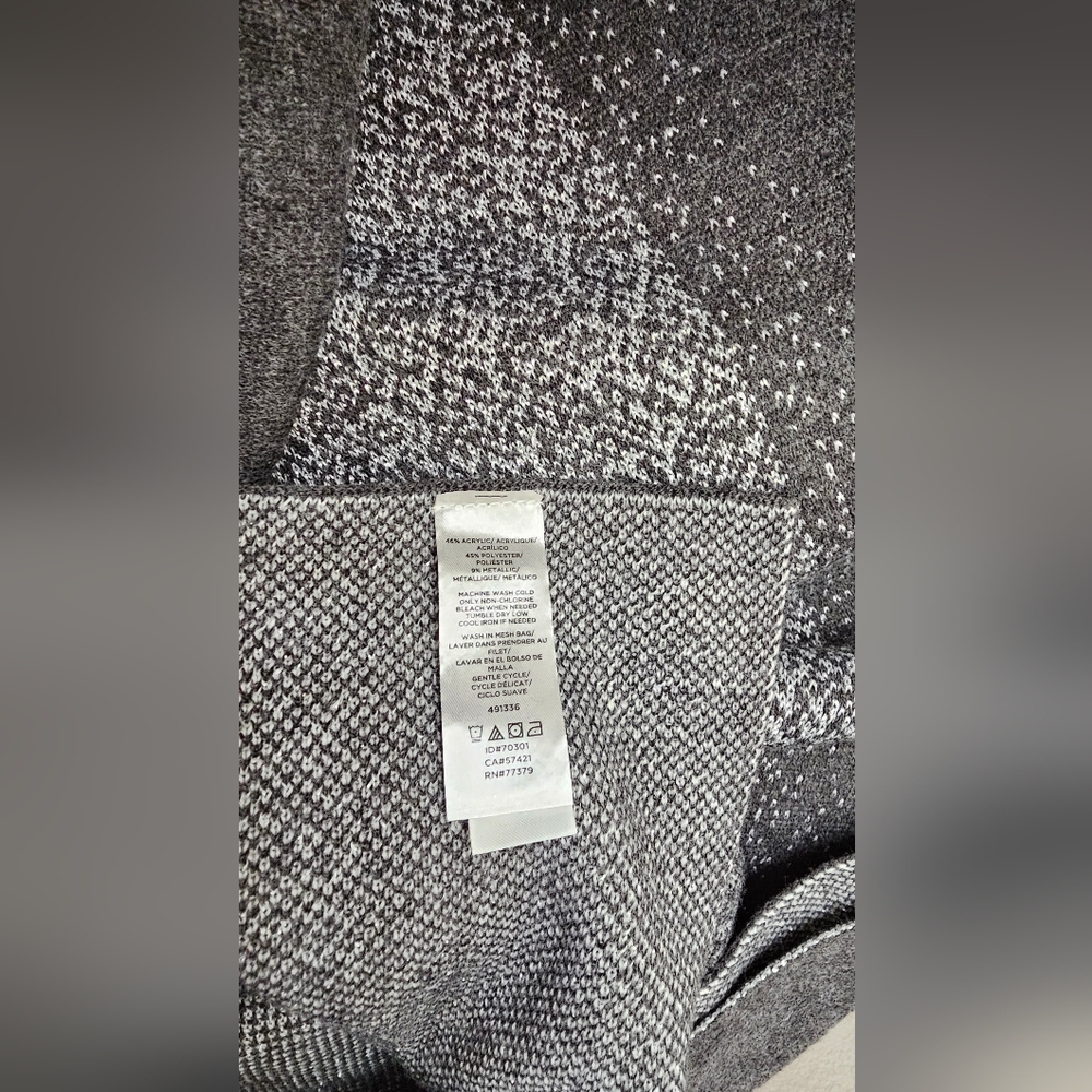 Ann Taylor Metallic Silver Grey Poncho Sweater NWT - Picture 7 of 8